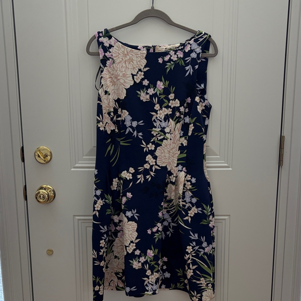 Vince Camuto Navy Floral Dress